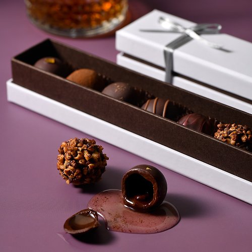 CoCa MaMa 可可女神巧克力工坊 經典松露(含餡)巧克力系列(8入)禮盒-CoCa MaMa 巧克力工坊