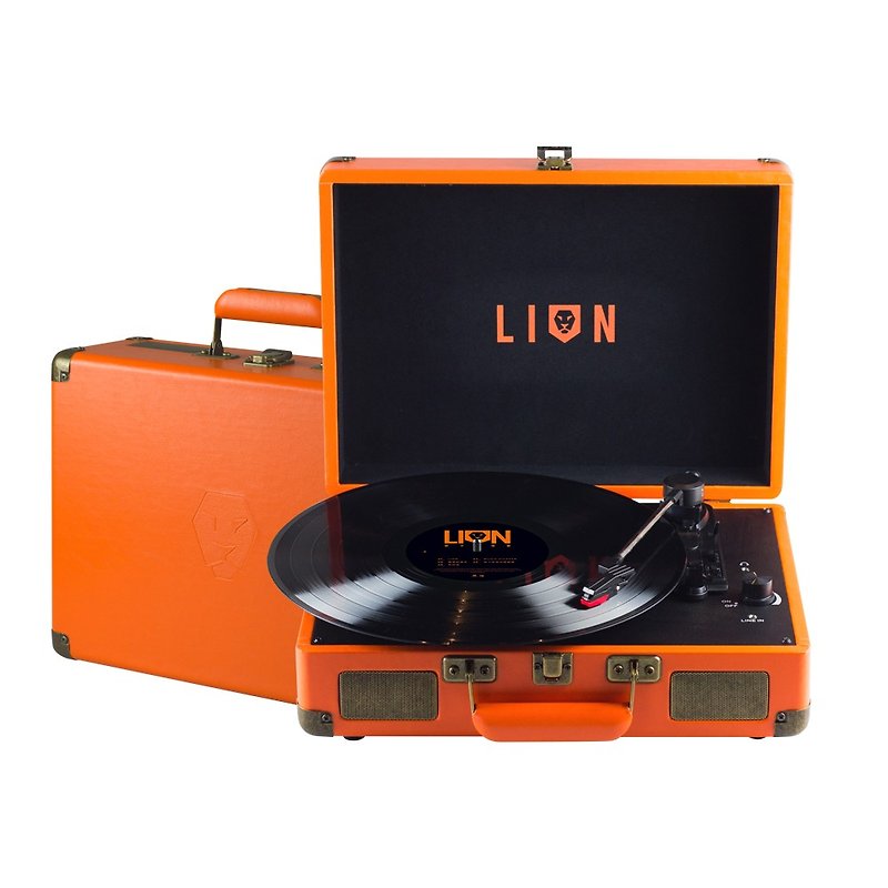 【品味生活】Goodmans Lion 獅子合唱團 黑膠唱片機 - 藍牙喇叭/音響 - 其他金屬 橘色