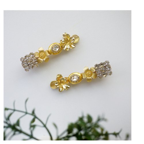 The Little Boutique 小作坊手工輕珠寶 寶石花朵髮夾 | 鴨嘴夾 | hair clip