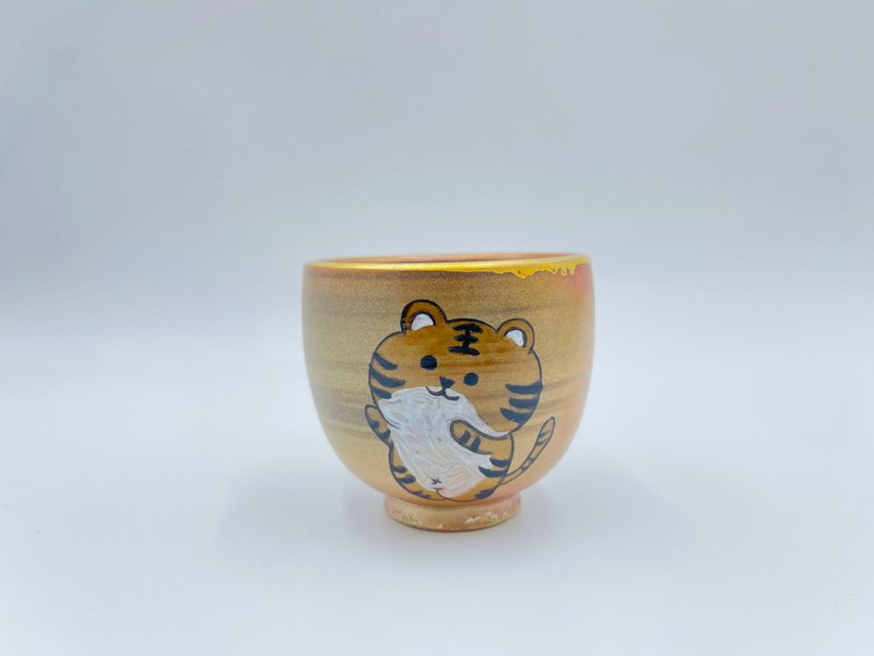 柴燒手工手繪陶瓷主人杯 - 茶壺/茶杯/茶具 - 陶 白色