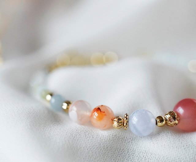 Agate Opal Beaded Gem Candy Bracelet