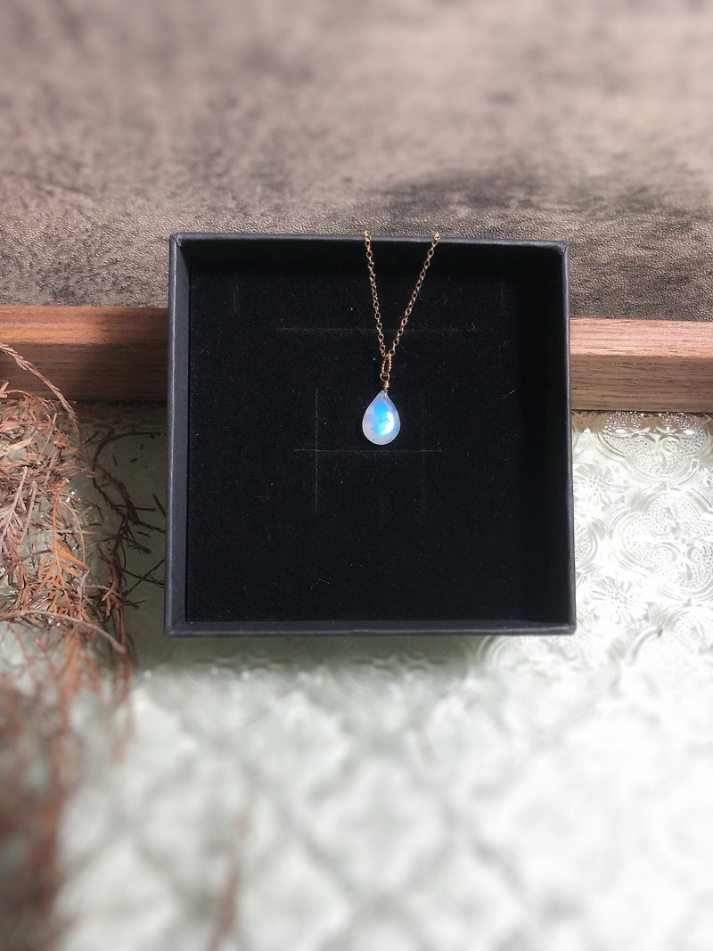 Blue Moonstone 14kgf Necklace - Necklaces - Semi-Precious Stones 