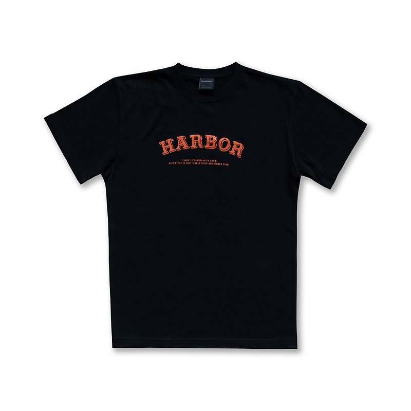 HARBOR Studio Limited tee 限定 - T 恤 - 棉．麻 黑色