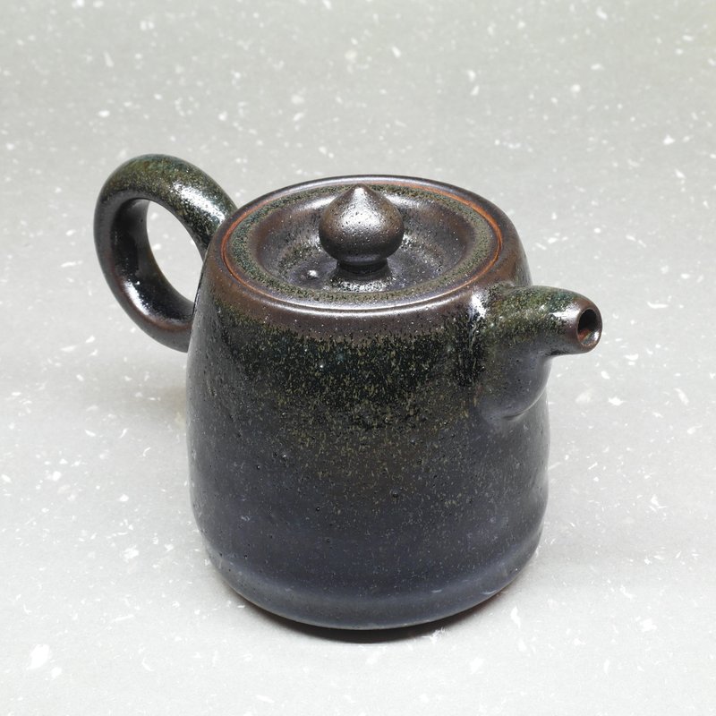 墨韻 桶型側把茶壺 手工陶藝 茶道具 - 茶壺/茶杯/茶具 - 陶 