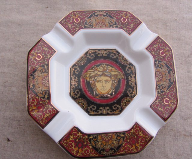 VERSACE Rosenstein 八角形灰皿 OLD-TIME】初期中古VERSACE セラミック灰皿 - ショップ OLD-TIME 置物