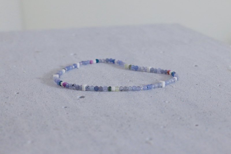 Silver crystal bracelet 0773 shimmer - Bracelets - Semi-Precious Stones Blue