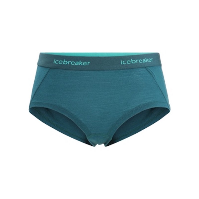 【icebreaker】女 Sprite 四角內褲-BF150-海藻綠 - 運動內衣 - 羊毛 綠色
