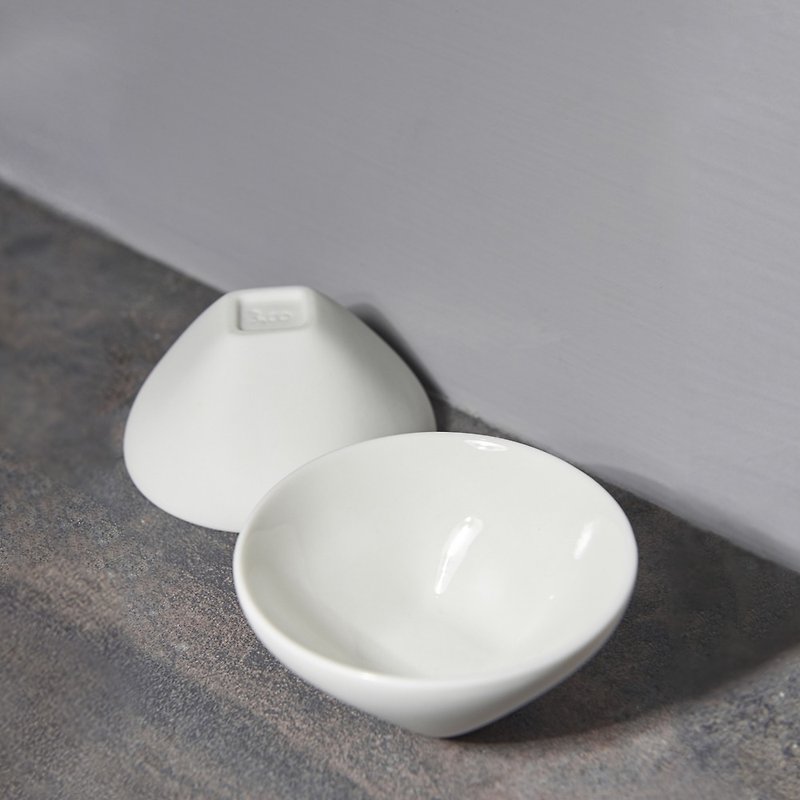 【3,co】Light porcelain square cup (2 pieces) - ถ้วย - เครื่องลายคราม ขาว