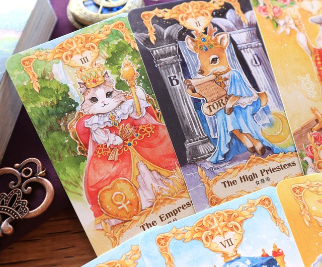 小動物と美食のタロットカード 78枚＋2枚 Maruco Art 商周出版