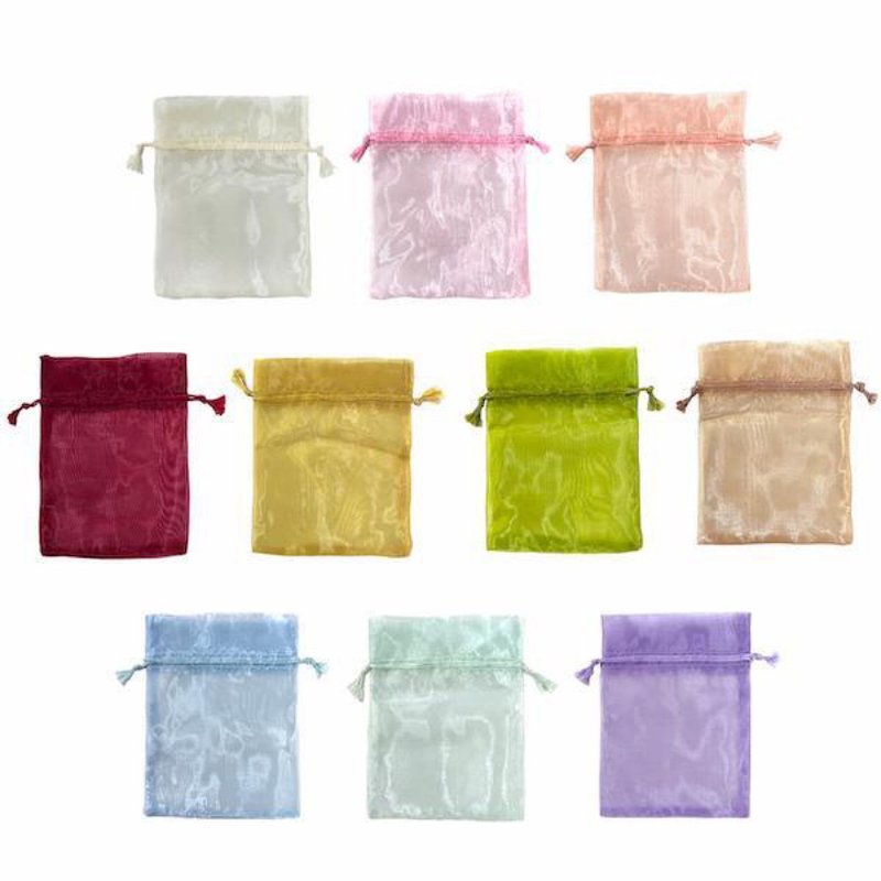 シャイニー オーガンジーポーチLL 5枚セット 150×200 5color - 収納用品 - ポリエステル ブルー