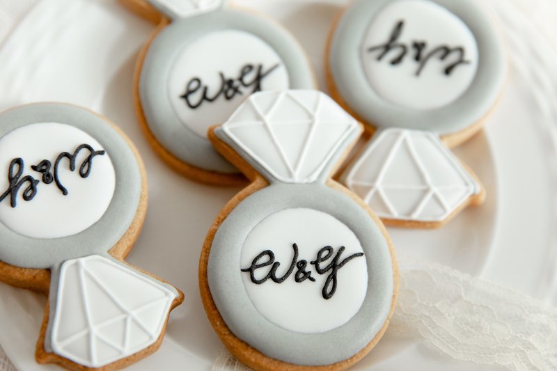 Ring 10pcs Newcomer LOGO Sugar Biscuit/Wedding Small Item - Handmade Cookies - Fresh Ingredients 