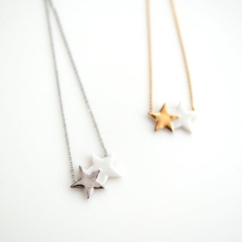 LIMITED Special star Necklace - ネックレス - 磁器 ゴールド