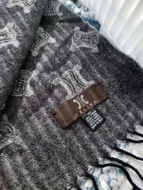 中古 一点物 CELINE 老眼 凱旋門 ウール ブランケット ブランケット