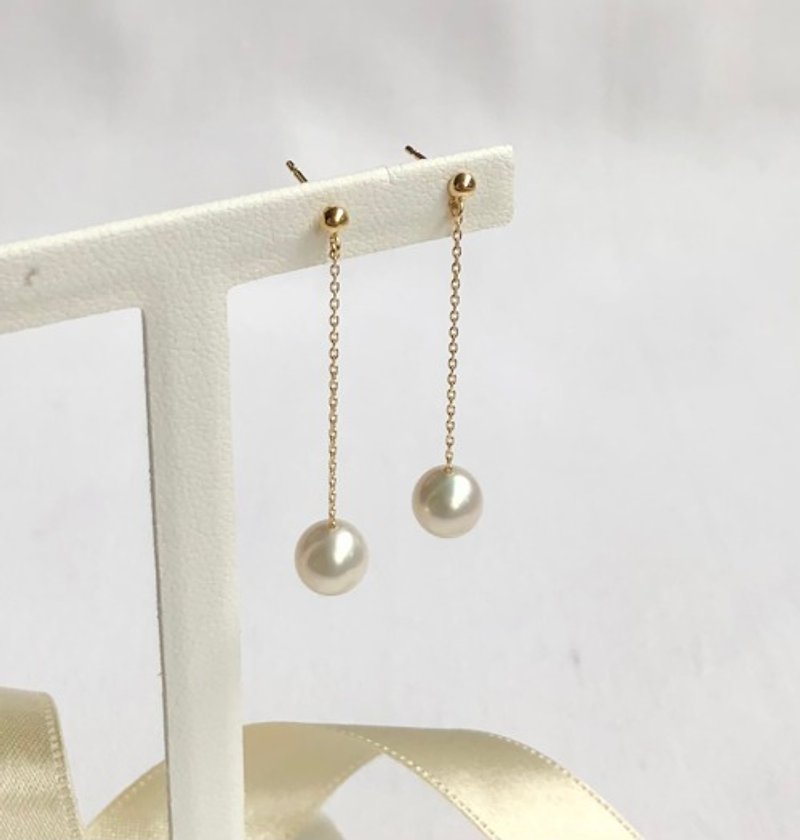 Akoya pearl earring 750 no tone lm - Earrings & Clip-ons - Pearl Gold
