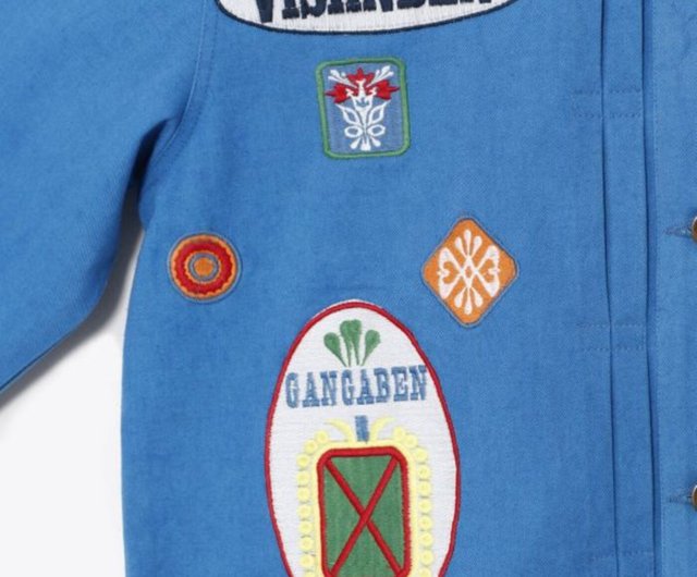 人気先行予約】民族風ワッペンデニムジャケット (2色) ILL-5302