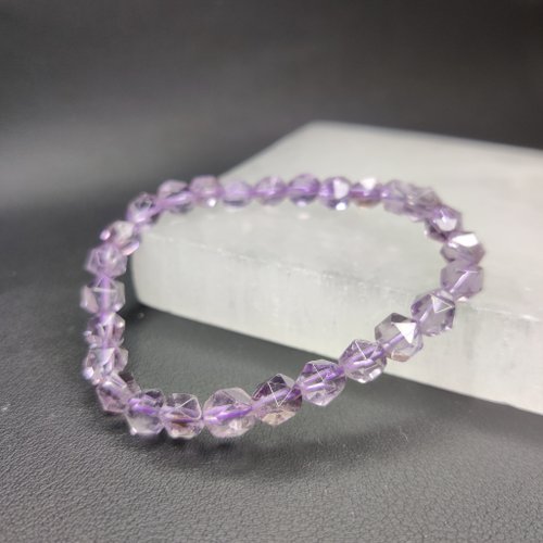 Double W 天然水晶創作館 —Starcut 系列— 紫水晶 Amethyst 6.5mm 手串 手鍊 天然水晶