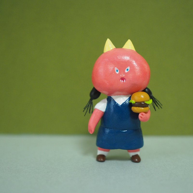 Oni high school girl - 公仔/玩偶 - 黏土 粉紅色