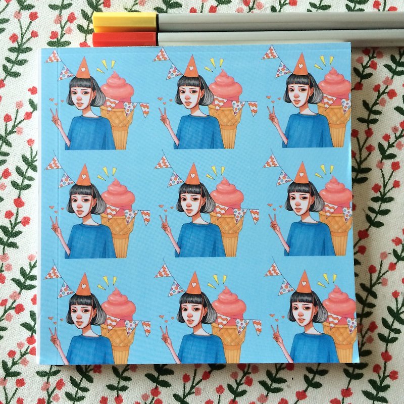 Qinky's Red painted single sticker [customizable / painted / birthday gift] - Notebooks & Journals - Paper 