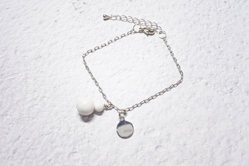 Lit手作飾品 Pinkoi獨家販售【小雪人】天然石手鍊