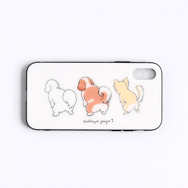 Back view of the dog 3 iPhone case - スマホケース - その他の素材 ホワイト