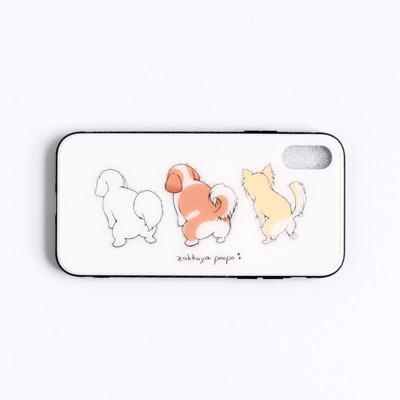 Back view of the dog 3 iPhone case - Phone Cases - Other Materials White