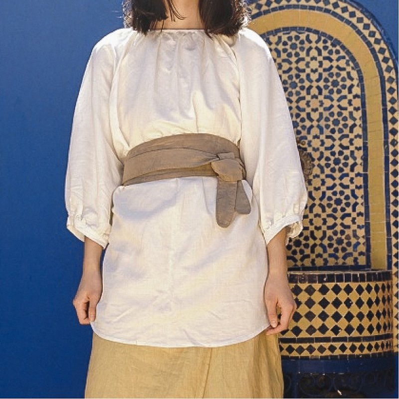 White Marrakech vacation winds lanterns lanterns sleeves shirt shades coat two colors optional tencel march eight-point sleeves behind the folds of the court wind long shirt Morocco return | vitatha fan tower original design independent women's brand - เสื้อผู้หญิง - เส้นใยสังเคราะห์ ขาว