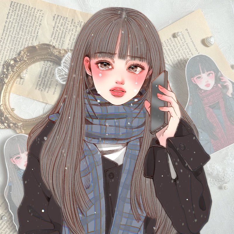 Hana sticker - 貼紙 - 紙 多色