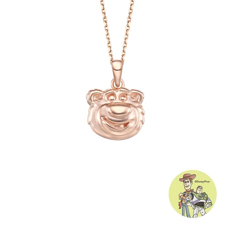 Disney Toy Story Bear Bear Necklace TON2734 Rose - Necklaces - Sterling Silver Pink