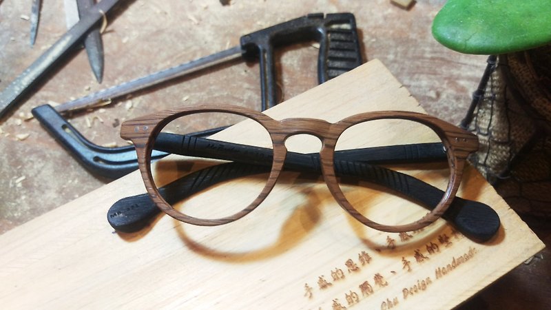 Taiwan handmade glasses [MB] Hsu action series exclusive touch technology Aesthetics artwork - Glasses & Frames - Bamboo Brown