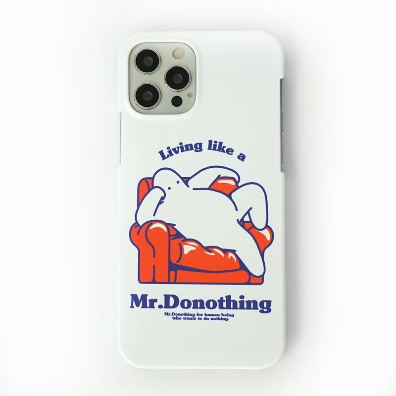 Mr. Donothing iphone case 12 white - Phone Cases - Plastic White