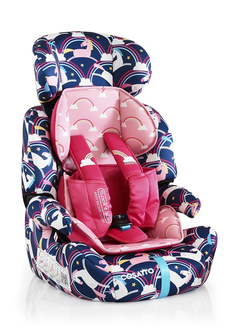 Cosatto Zoomi Highback Booster Car Seat with Harness – Magic Unicorns - Other - Other Materials Pink