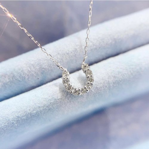 Everyday is a Gift 手作工作室 日本製 18k 10分 白k金/黃k金 經典馬蹄鑽石項鍊/頸鍊