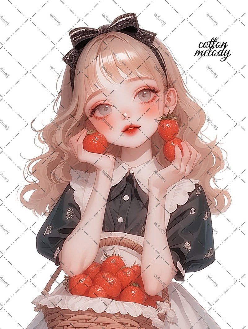 original sticker no.1681 人物ステッカー オリジナルステッカー 人物ステッカー 女の子ステッカー オリジナル人物ステッカー - 貼紙 - 紙 