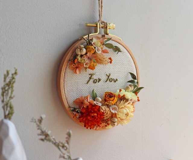 オーダーメイドギフト | - 刺繍（小） - ドライフラワー立体刺繍