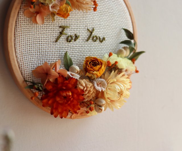オーダーメイドギフト | - 刺繍（小） - ドライフラワー立体刺繍