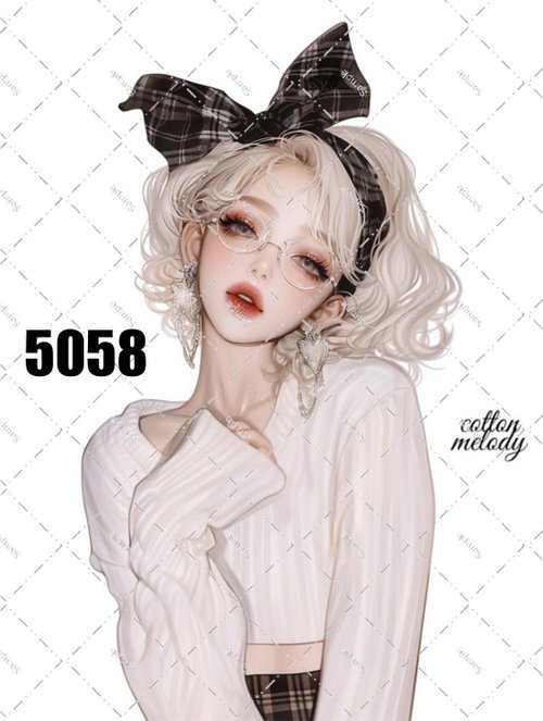cotton-melody original sticker no.5058 人物ステッカー オリジナルステッカー オリジナル人物ステッカー 裝飾ステッカー cotton melody