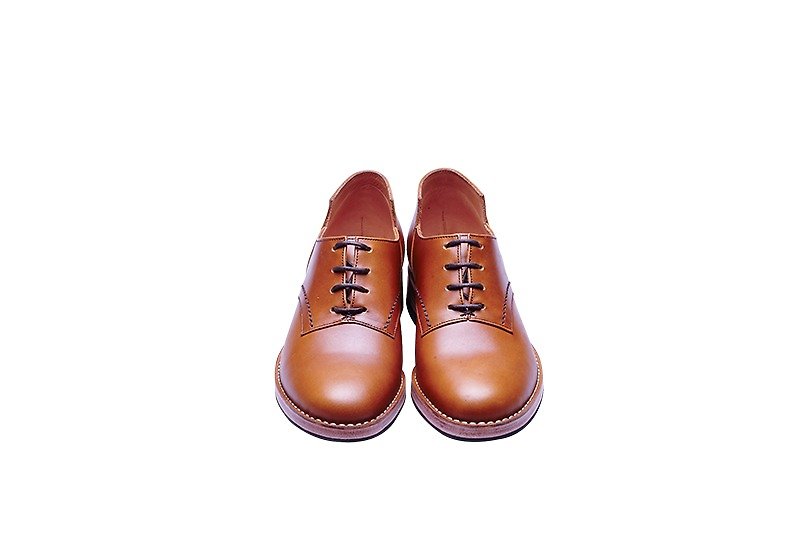 Stitching Sole_Guard_Tan - Men's Leather Shoes - Genuine Leather Orange