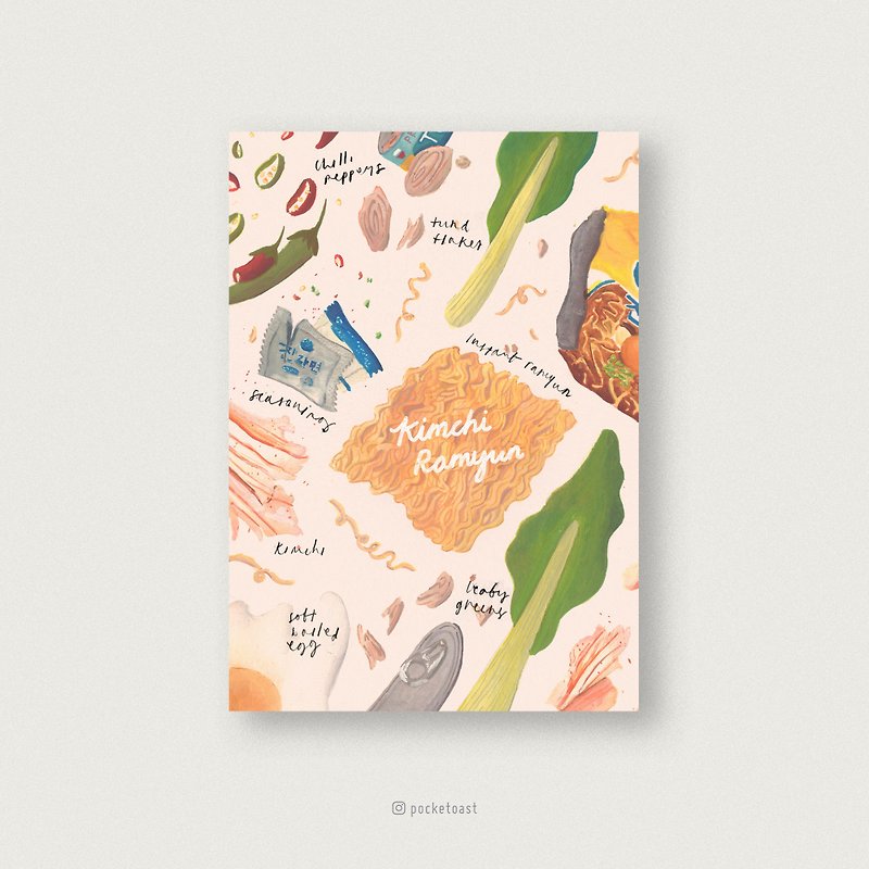 Instant Dreams Kimchi Postcard - Cards & Postcards - Paper Orange