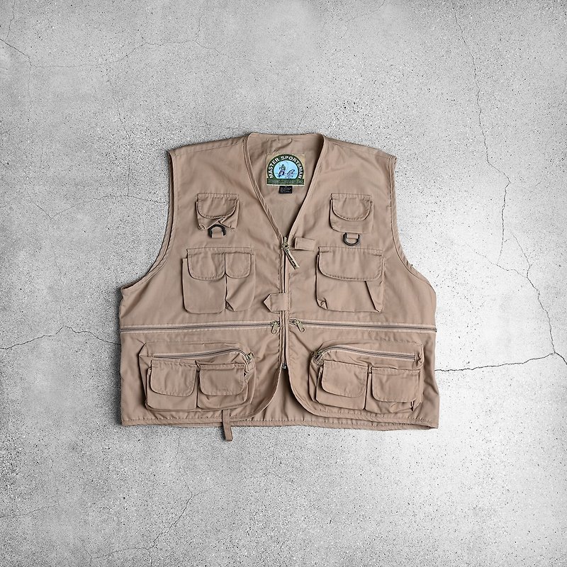 Vintage Fisherman Vest - Men's Tank Tops & Vests - Cotton & Hemp Khaki