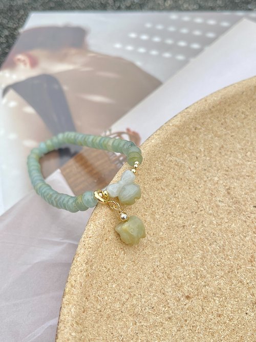 翡翠設計館 / 賞翠•玩翠 EXE Jewelry 飄蜜糖小鈴鐺手串 |天然緬甸翡翠