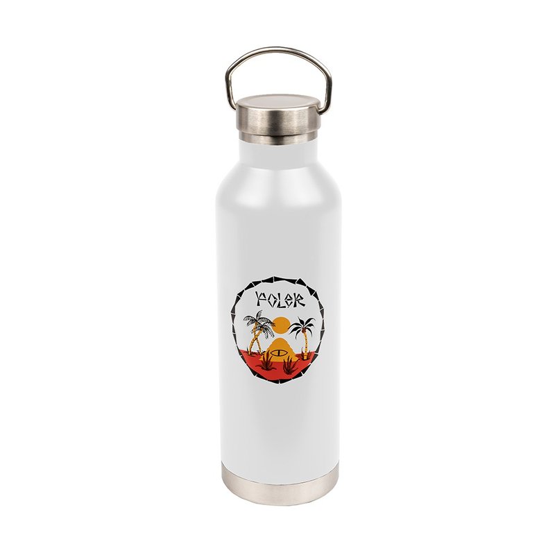 POLER INSULATED WATER BOTTLEステンレス保温保冷水筒 ホワイト - グラス・コップ - ポリエステル ホワイト