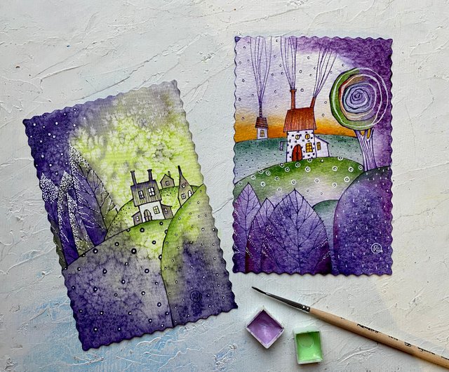 mini watercolor paintings