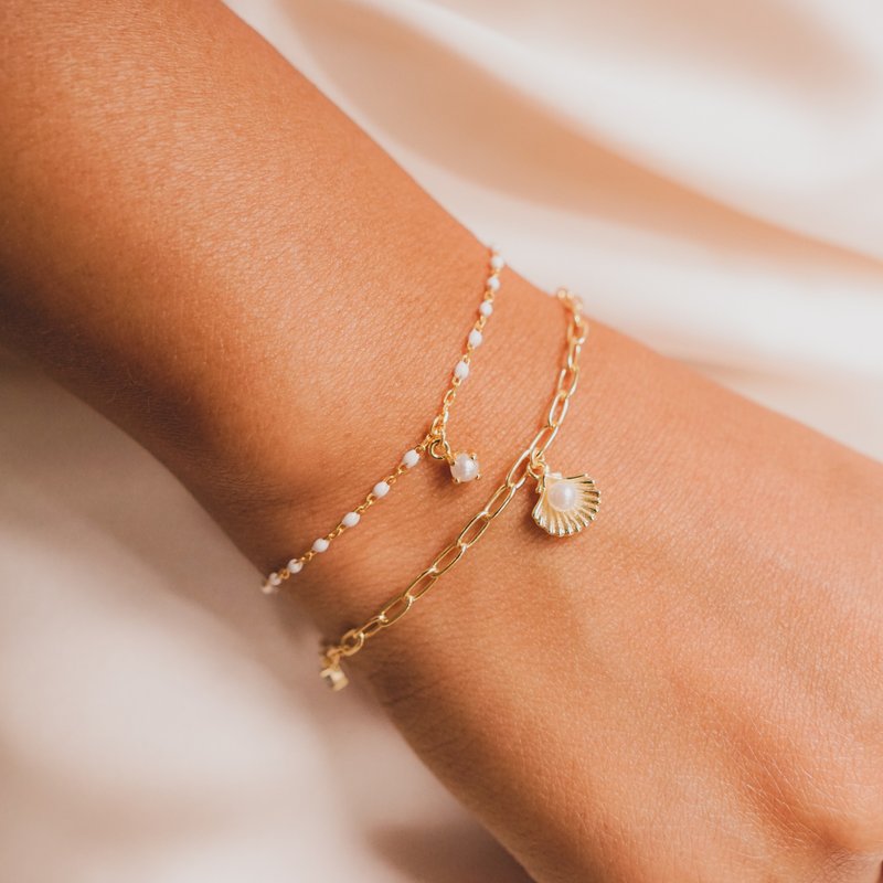 Little Pearl Satellite Bracelet - สร้อยข้อมือ - เงินแท้ สีทอง