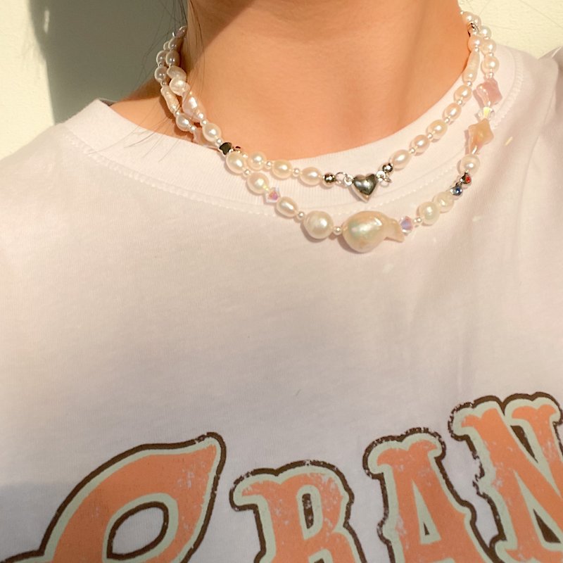 1+1=5 Five ways pearl necklace set 多用途珍珠頸鏈套裝 - 項鍊 - 珍珠 