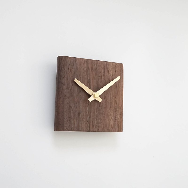 ウォールナット木製静かな壁時計|ポインタ - 時計 - 木製 