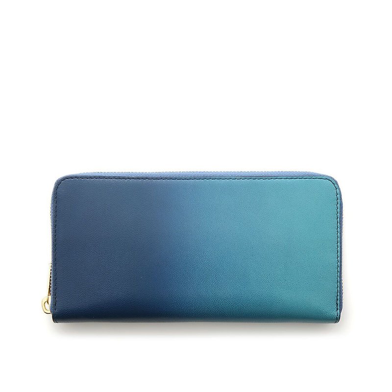 Irodori Seasonal Color ㄇ Shape Long Clip 2022 Edition - Canghai - กระเป๋าสตางค์ - หนังแท้ สีน้ำเงิน