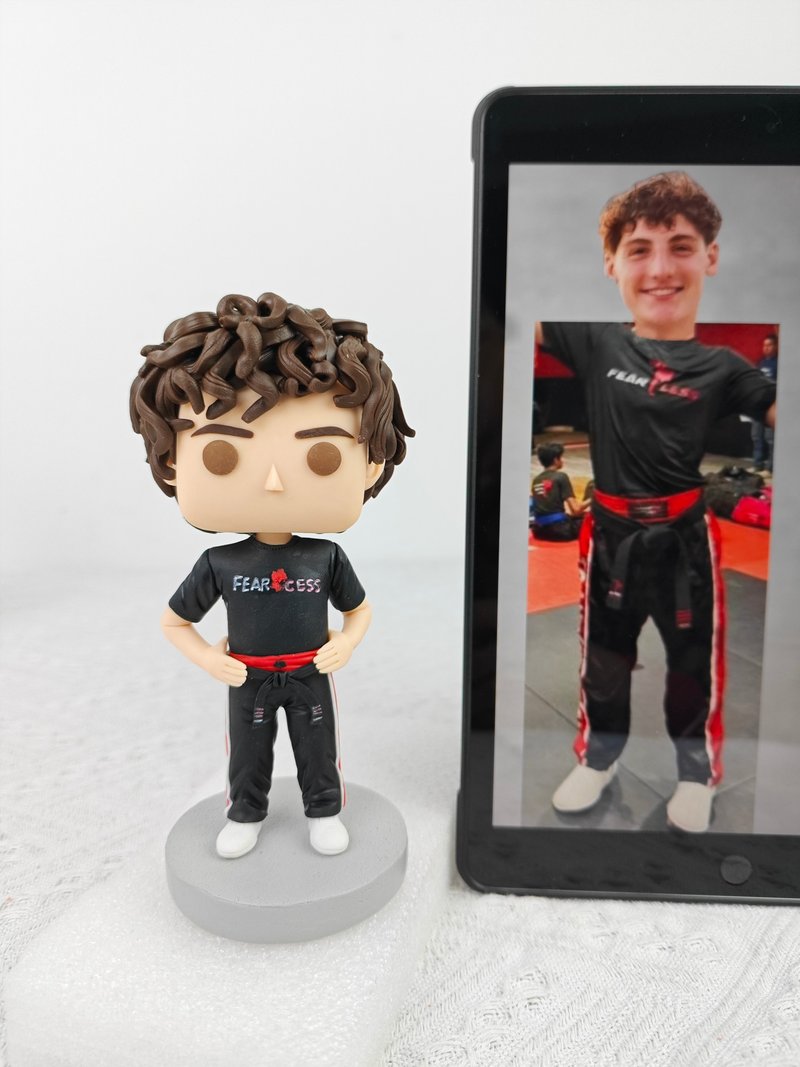 【客製化3D人像公仔】訂製手工Funko Pop男生朋友老公生日禮物 - 公仔/玩偶 - 黏土 多色