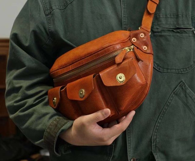 Men's Messenger Bag - Vegetable Tan