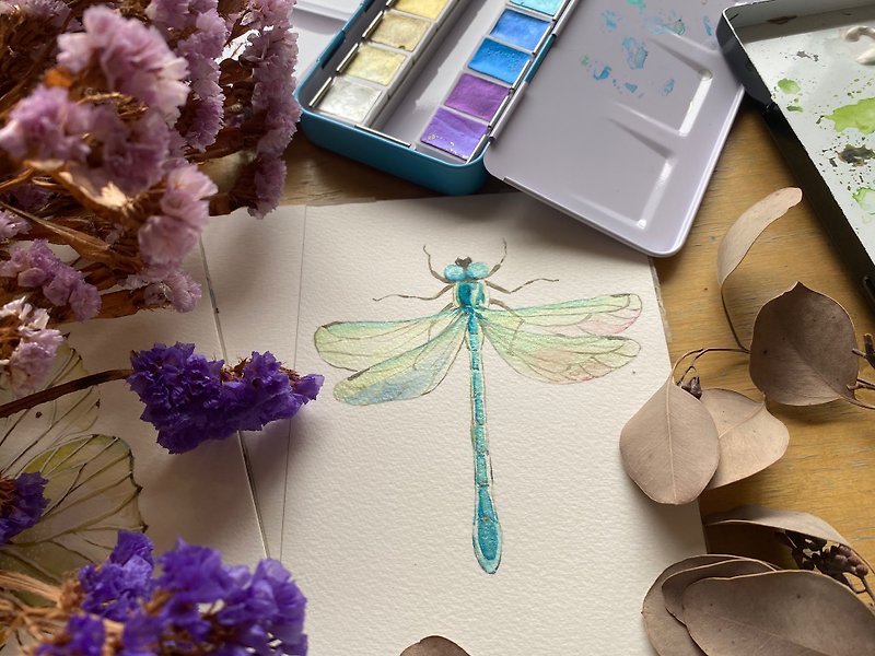 Zoesforest Pearlescent Insect Wing Watercolor Experience Class - วาดภาพ/ศิลปะการเขียน - กระดาษ 