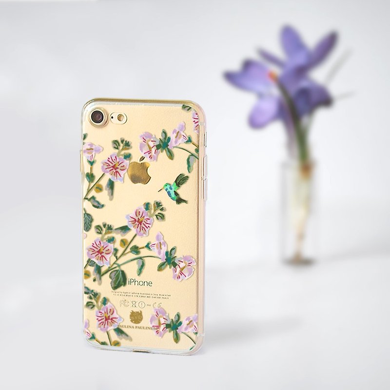 Animal clear phone case Floral clear iPhone x Case OPPO r11 case LG v30+ case S8 - Phone Cases - Plastic Pink